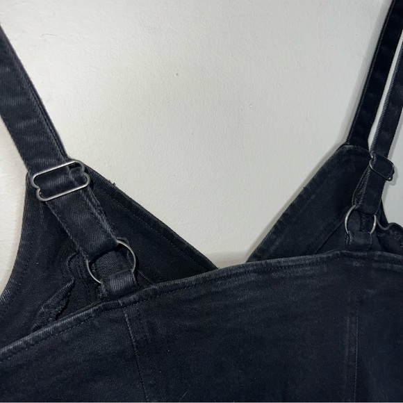 GARAGE Mini Dress Black Denim Zip Front Cotton Size Small NWT - Picture 4 of 10